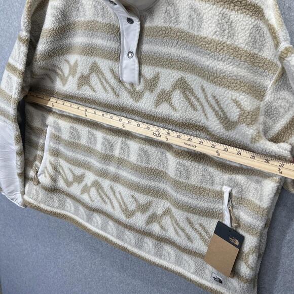 The North Face Fleece Cragmont Jacket Pullover Women’s XXXL Ivory Tan Fair Isle - Picture 8 of 10